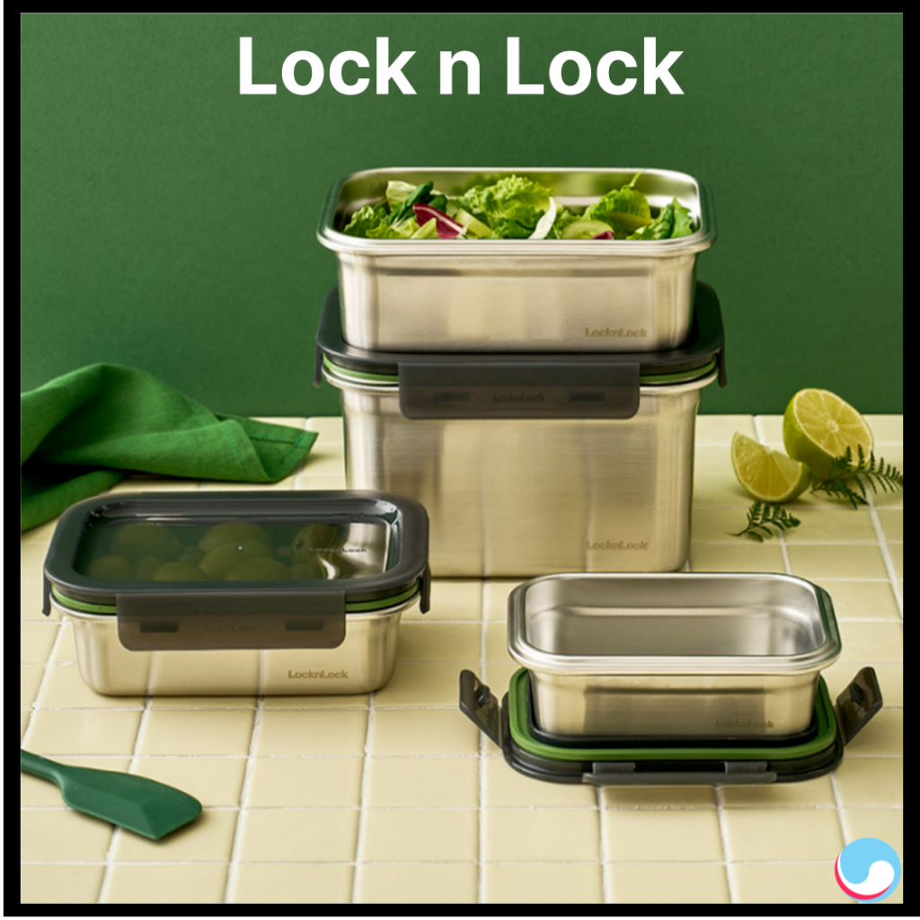 [LOCKNLOCK] ภาชนะสุญญากาศสแตนเลส 304 400 มล. 500 มล. 600 มล. 1.0 ลิตร 1.2 ลิตร 2.0 ลิตร