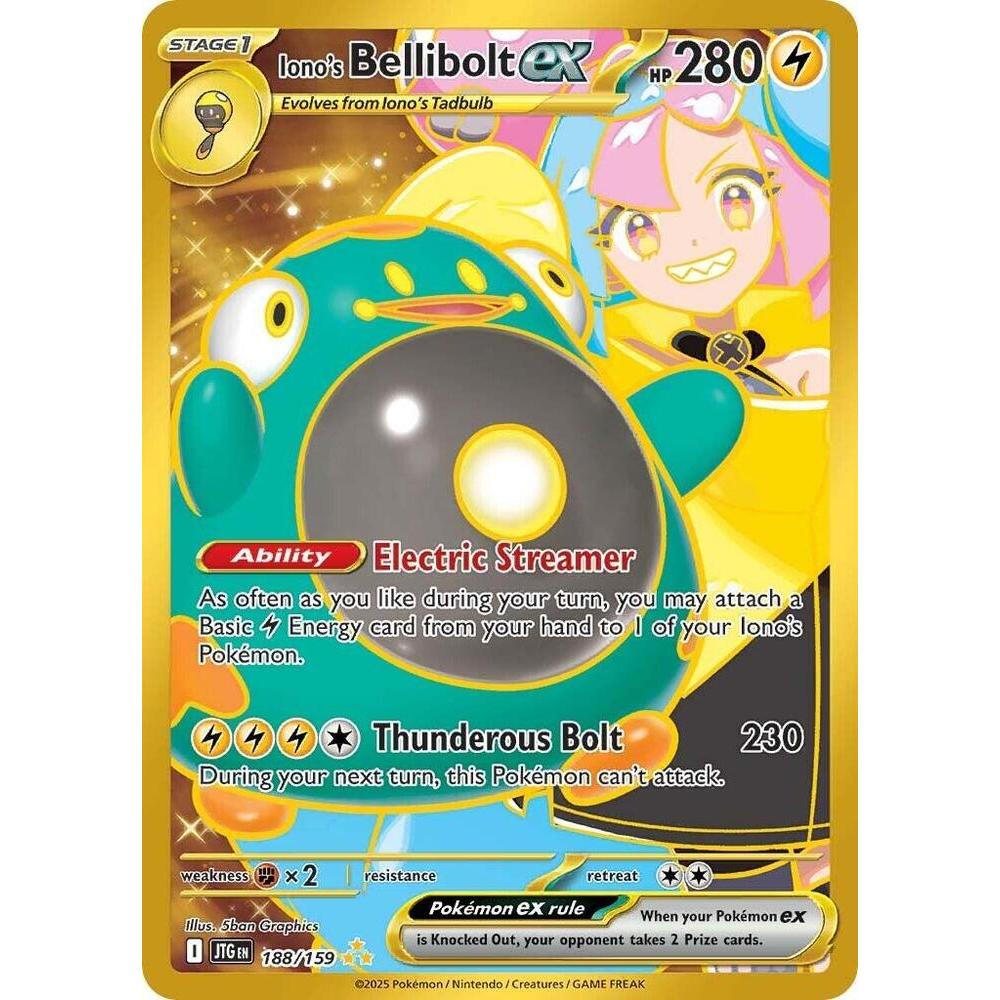 Pokemon TCG Card Ionos Bellibolt EX SV Journey Together 188/159 Hyper