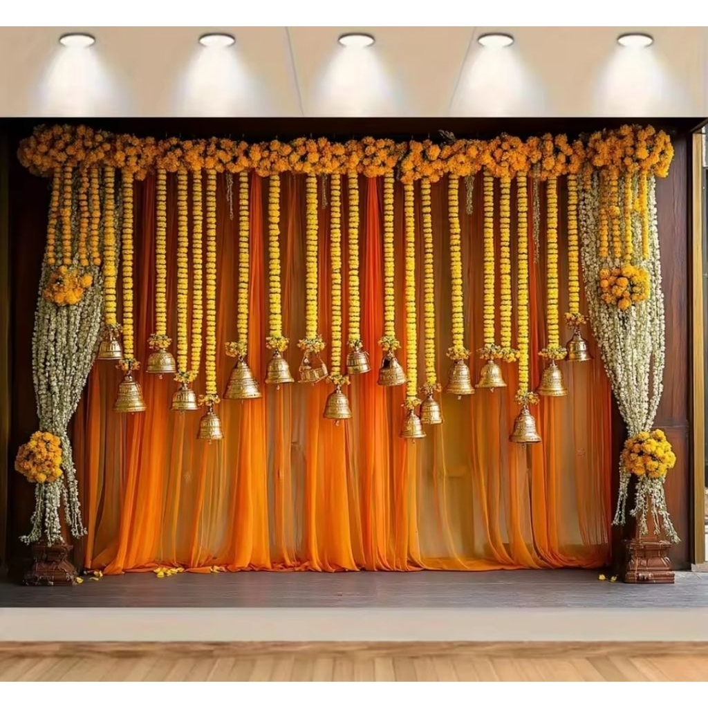 ผ้า Vinly PVC ฉากหลังเทศกาลอินเดีย Ganpati ตกแต่ง Navrattri Diwali Dussehra Deepavali ท้องถิ่น