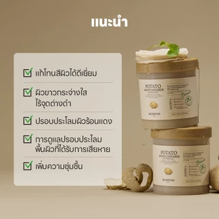 [SKINFOOD Official] โทนเนอร์แพดมันฝรั่ง 60 ชิ้น / เสริมการสร้างเม็ดสีผิว / บรรเทาอาการปวด / Potato Madecassoside Soothing Pad / Toner Pad