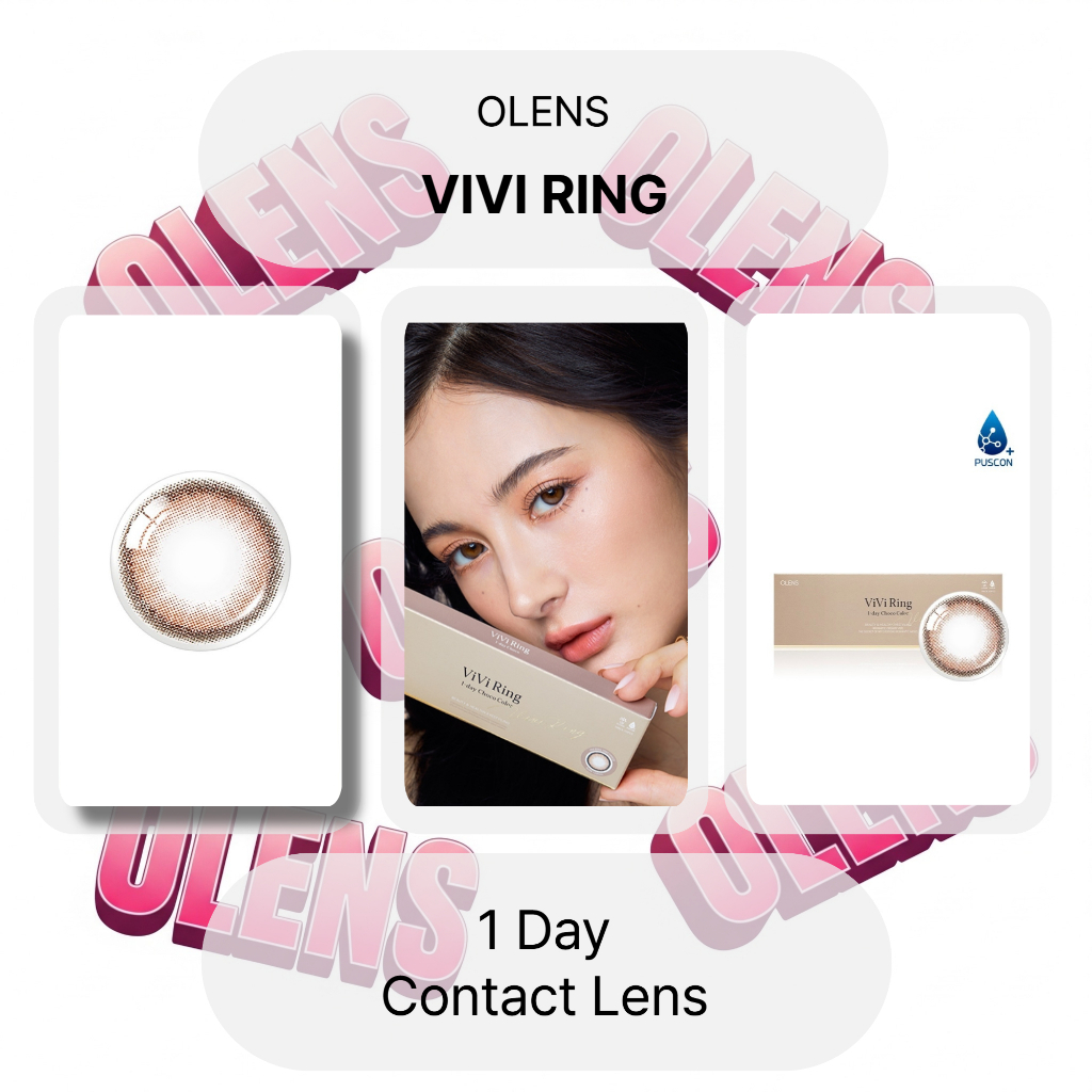 [OLEN] คอนแทคเลนส์ 1 วัน <VIVI RING> (สีช็อคโกแลต)(10P 20P)(13.0mm)