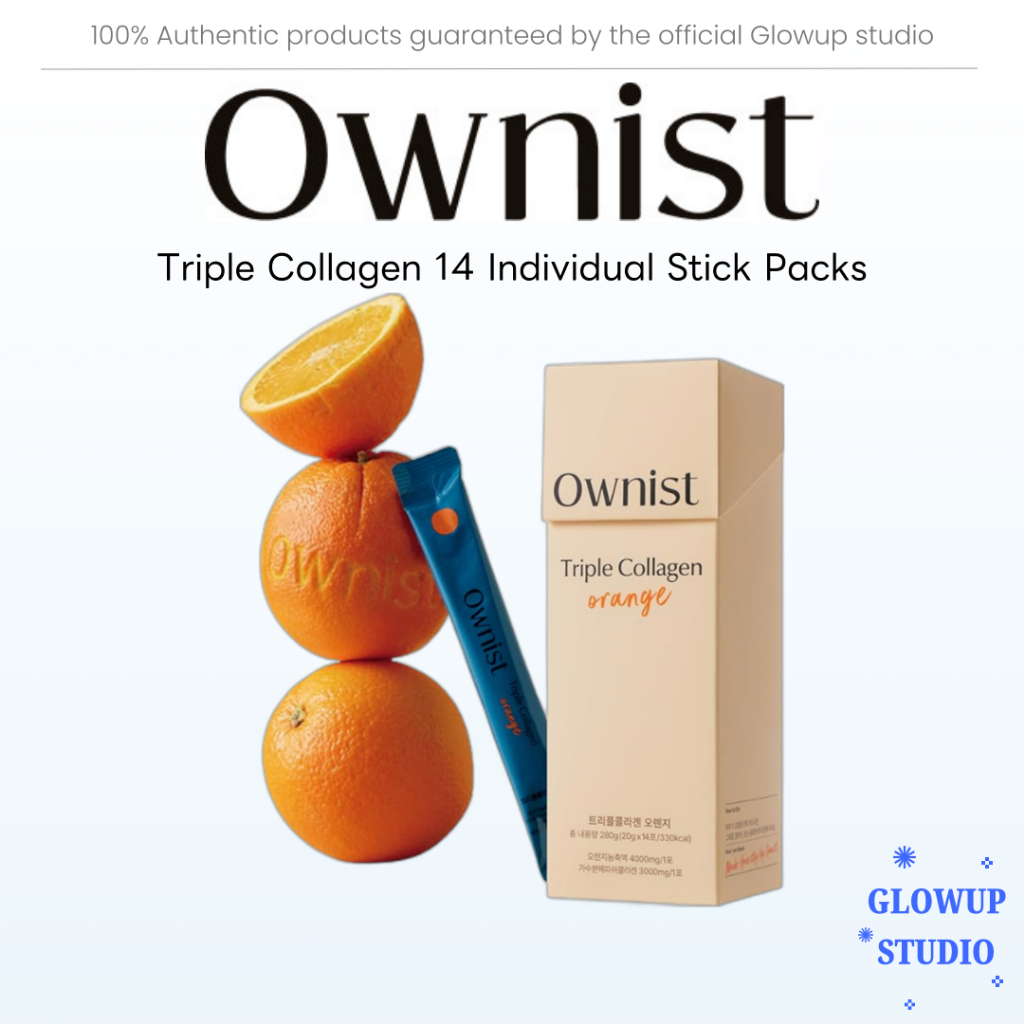 Ownist Triple Collagen 14 แพ็คส่วนตัว เปปไทด์รสส้มและองุ่นพร้อมมารีนไฮโดรไลซ์