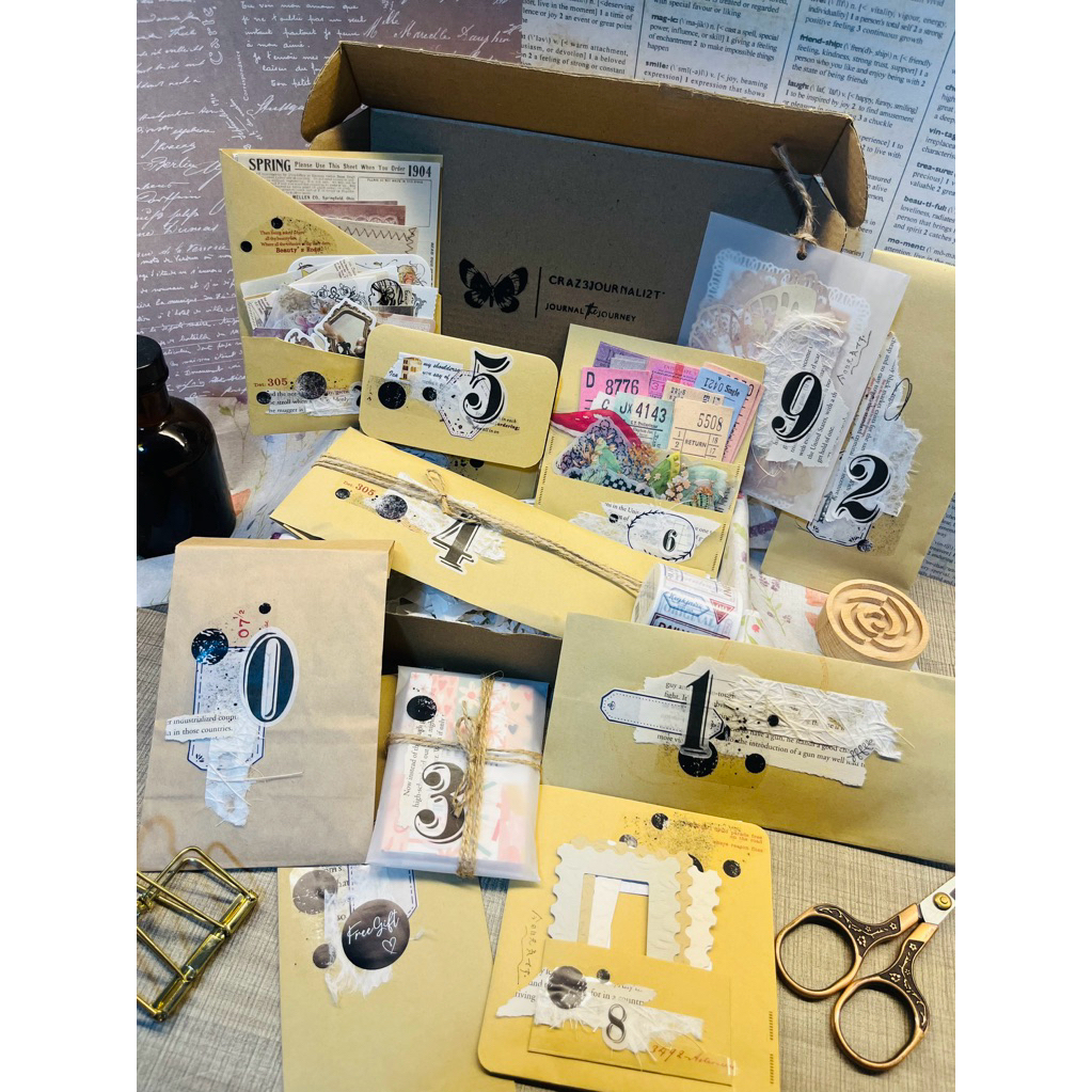 กล่อง Journal AUG25 Vintage Theme Toolset Journaling Box