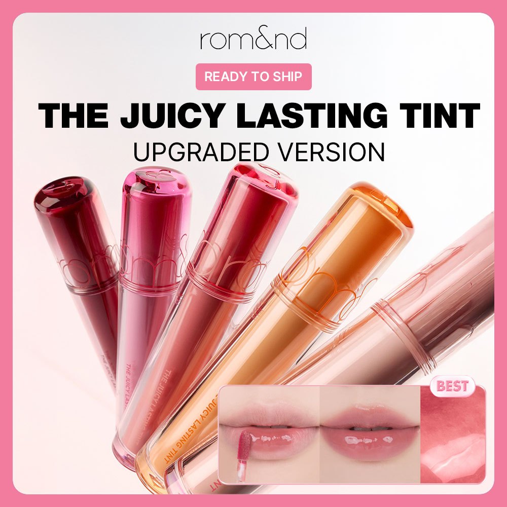 [Rom&nd] ลิปทินต์ Romand The Juicy Lasting Tint 5.5g เซ็ตพิเศษ | Peach Honey B