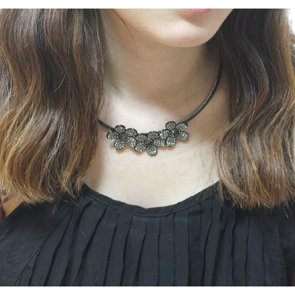Bnp เครื่องประดับ Made in korea ยุโรป London แฟชั่น K ละคร K สไตล์ Choker ดอกไม้สร้อยคอสร้อยคอ