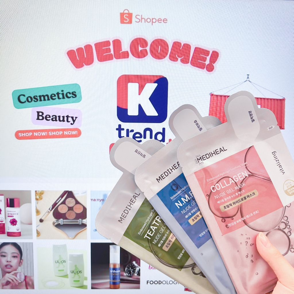 Mediheal Nude Gel Mask Set - 5/10 ชิ้น (คอลลาเจน, NMF, Tea Tree) สําหรับสกินแคร์ให้ความชุ่มชื้น