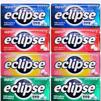 [ECLIPSE Candy] ลูกอมมิ้นต์ลมหายใจสดชื่นปราศจากน้ําตาล 8 ชิ้น (สตรอเบอร์รี่, พีช, เปปเปอร์มินท์, สเป