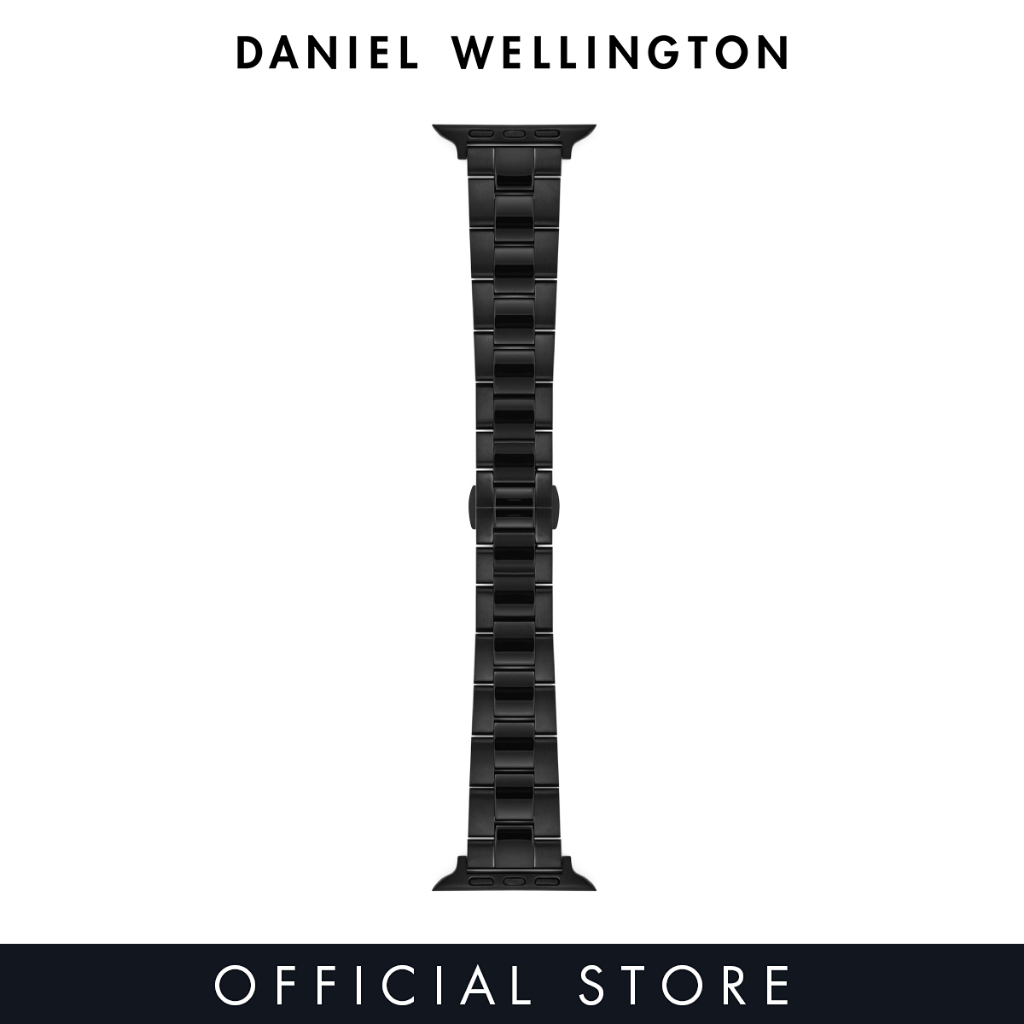 Daniel Wellington 20mm Smartwatch Strap - Iconic Link Black Stainless Steel Link Strap For Apple Wat