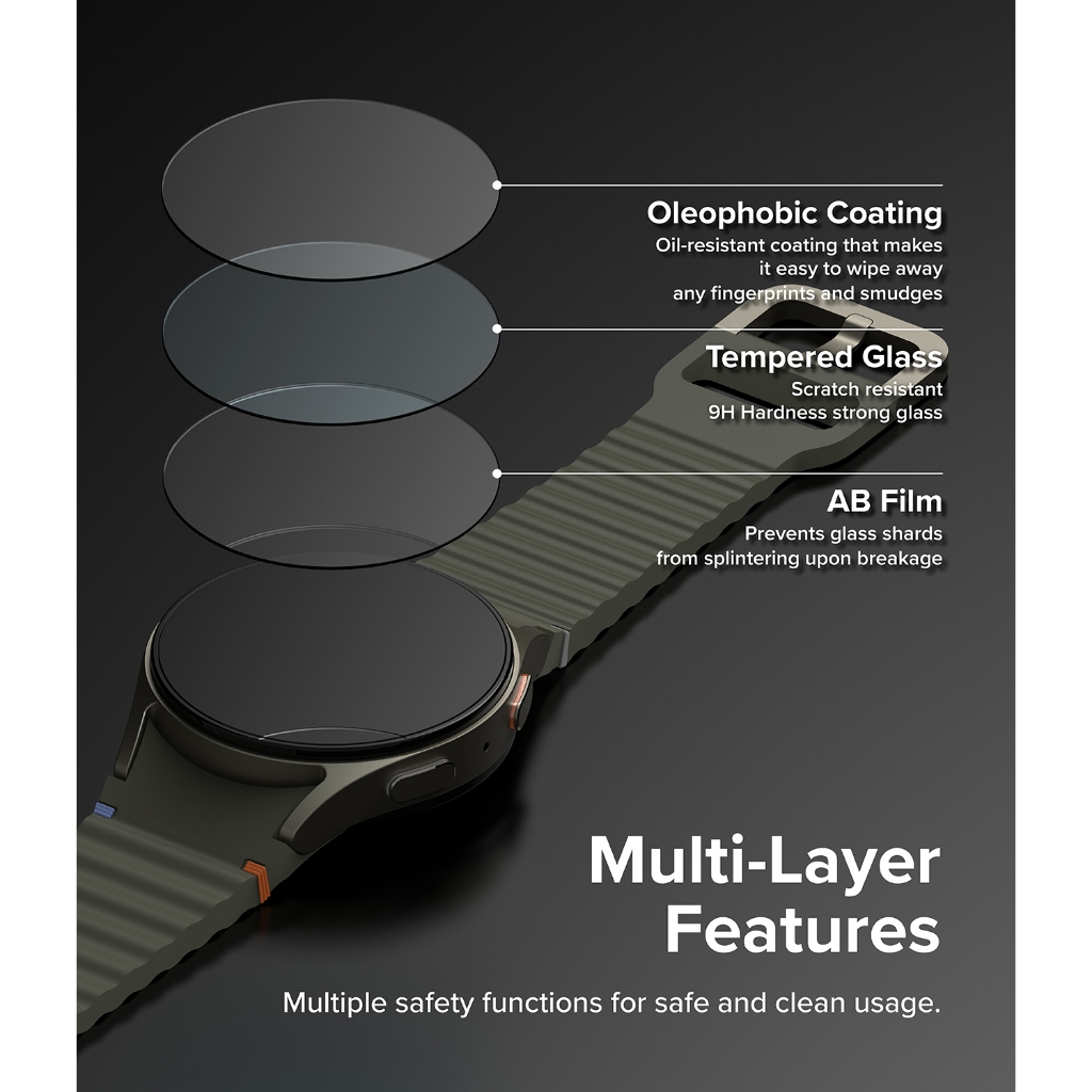 Ringke Bezel Styling & Glass สําหรับ Galaxy Watch 7 40mm น้ําหนักเบากาวกรอบสแตนเลสพร้อมตัวป้องกันหน้าจอ ราคา ถูกที่สุด ดีลบีเคเค แกลเลอรีภาพที่ 6