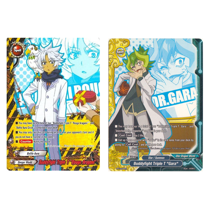 English Buddyfight Buddyfight Triple T "Rouga Aragami" PR/0218EN /Buddyfight Triple T "Gara" PR/0228