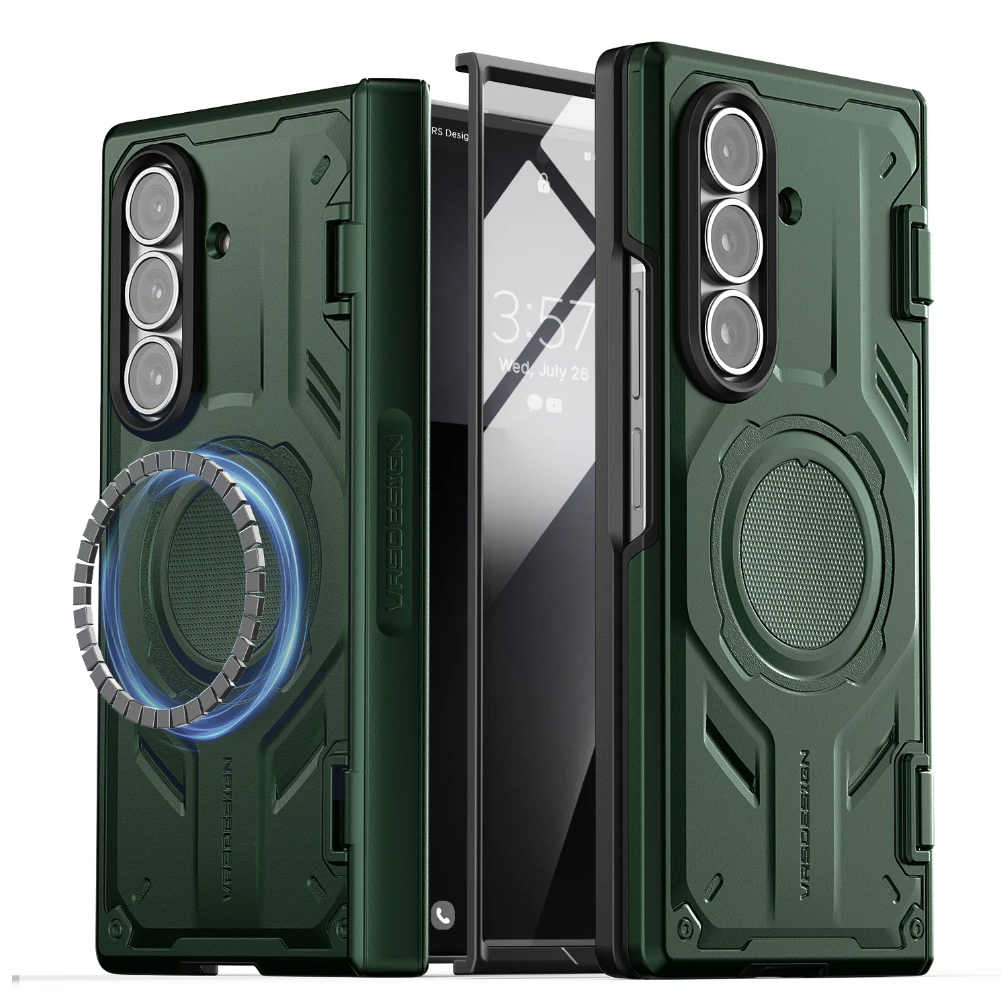 VRS - Galaxy Z Fold 7 Case Terra Guard Active ฟิล์มกระจกนิรภัยในตัว เคสครอบบานพับแม่เหล็ก / เดิมแท้