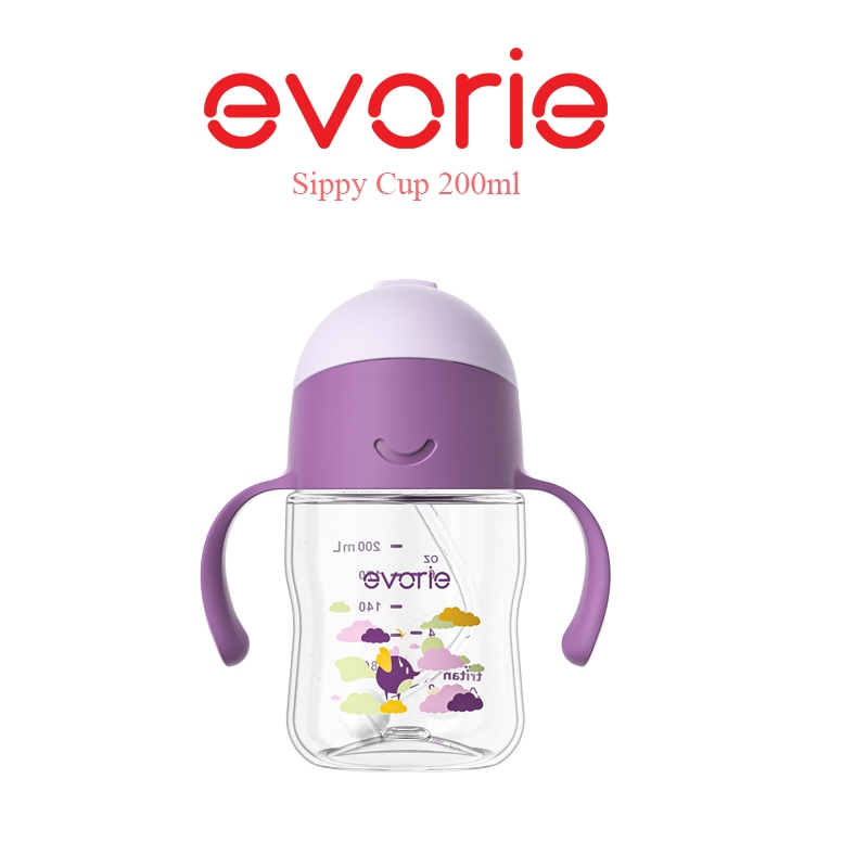 Evorie Tritan Weighted Straw Sippy Cup สําหรับทารกและเด็กเล็ก 6 เดือน +, 200mL Daydream Ezpz สําหรับ