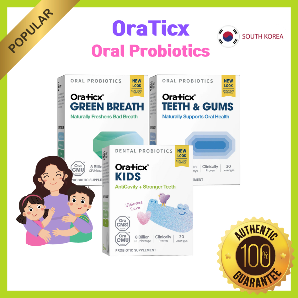 [OraTicx] ลมหายใจสีเขียว, เดนติ, โปรไบโอติกในช่องปาก, สุขภาพ, ดูแลช่องปาก, ภูมิคุ้มกัน, กลิ่นปาก, ผลิตในเกาหลี
