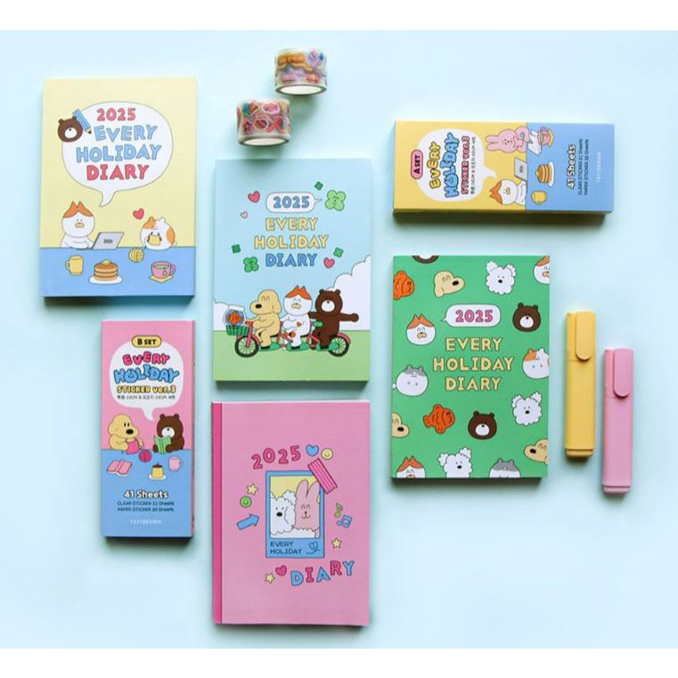 [ผลิตในเกาหลี] 2025 Yearly Planner Diary Book 120 GSM 176 หน้า