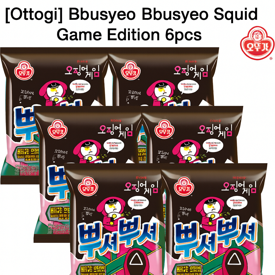 [Ottogi x Squid Game Season 2] Bbusyeo Bbusyeo Squid Game Edition – รสปลาหมึกย่างเนย – 90g – No Cook