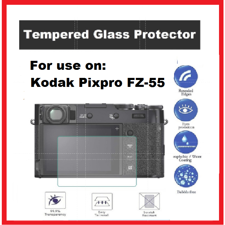ฟิล์มกันรอยหน้าจอกระจกนิรภัย Kodak PixPro FZ 55 By Divipower