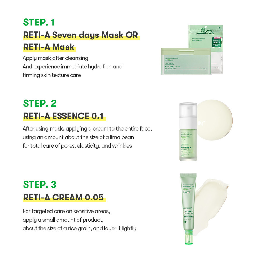 [VT] CICA RETI-A Seven days mask Anti-aging, Brightening, Wrinkle Care < Official Flagship > - รูปที่ 4