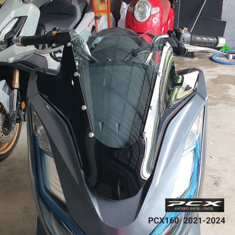 ชิวหน้าPCX160 2021-2024 ชิว2ชั้น ทรงซิ่ง