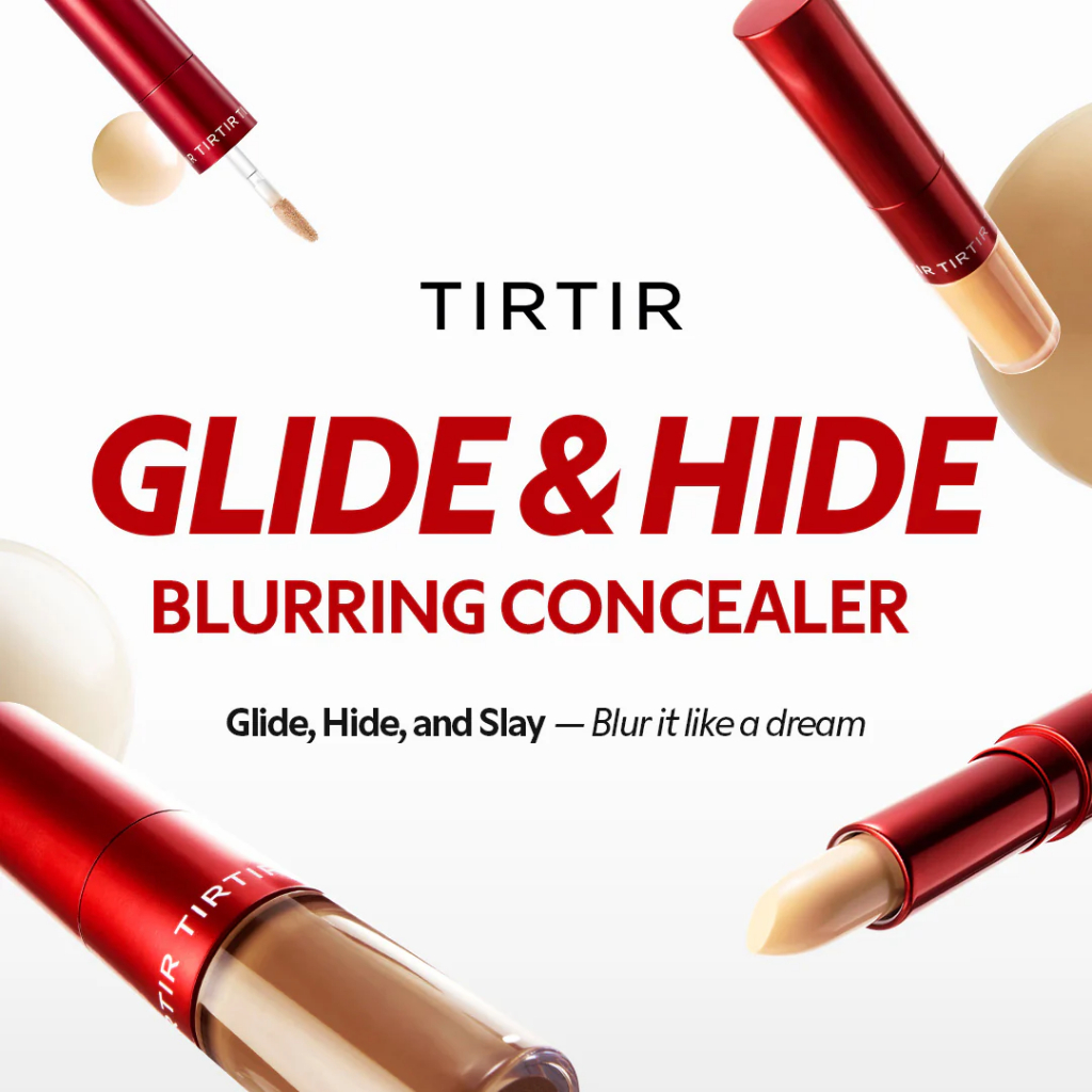 TIRTIR Glide & Hide Blurring Concealer (20 เฉดสี) Dual Coverage ความสมบูรณ์แบบเบลอ ถึง 72 ชั่วโมง