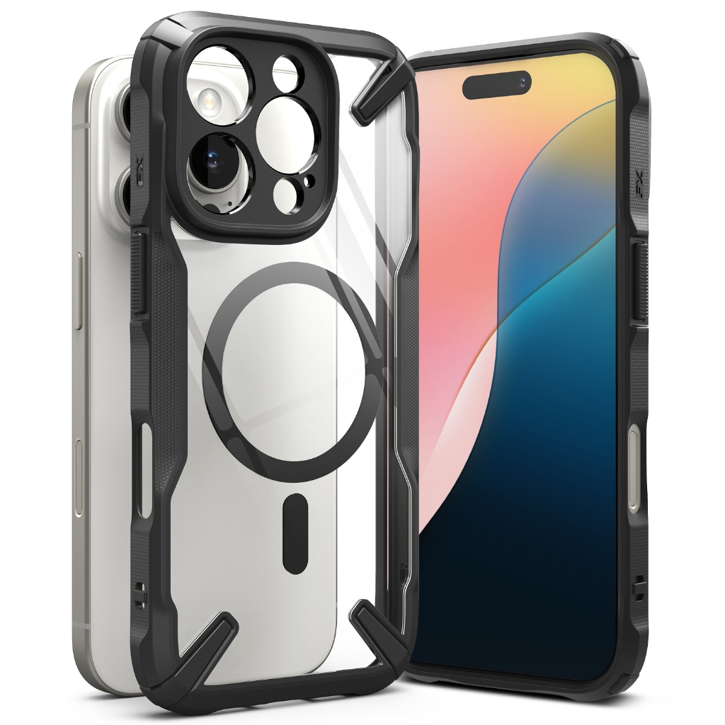 Ringke Fusion-X Magnetic สําหรับ iPhone 16 Pro Max 16 Pro Clear ทนทานเคสฝาครอบป้องกัน
