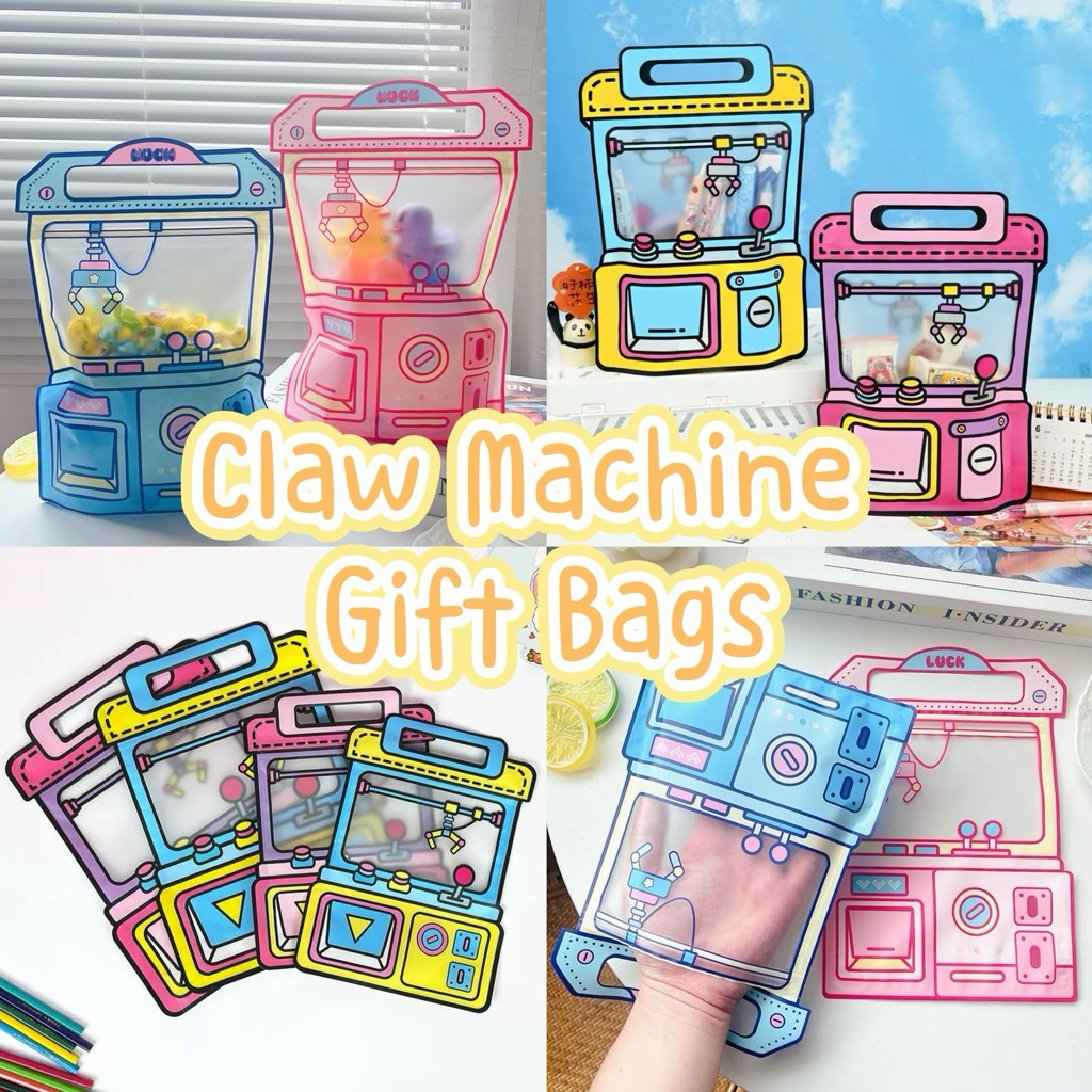 น่ารัก Claw Machine Ziplock กระเป๋าวันเกิดเด็ก Care Goodie กระเป๋ากระเป๋าปาร์ตี้ขนาดเล็กและใหญ่