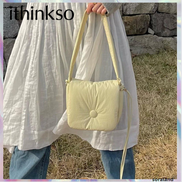 [ithinkso] Puffy shoulder & cross Puffy shoulder & cross 4 สี