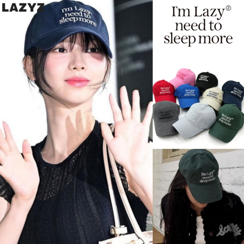 [LAZYZ] (UNISEX) Sleep More Washing Ball Cap_9color / สินค้า KR แท้ 100% / AESPA KARINA PICK! / Hot item ตอนนี้ / โปรโมชั่นพิเศษใน DAN-BI SHOP