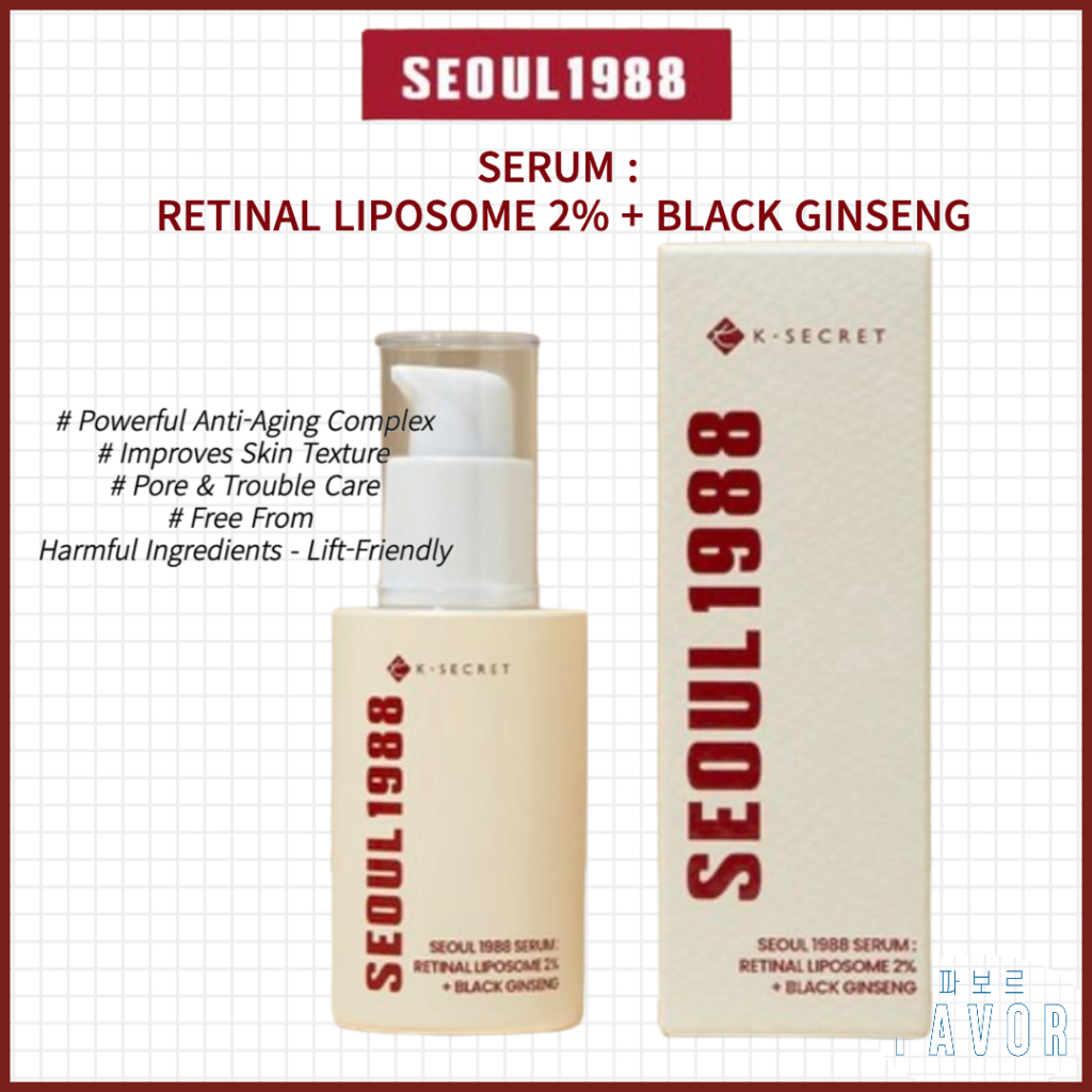 Ksecret SEOUL 1988 SERUM : RETINAL LIPOSOME 2% + BLACK GINSENG 30ml