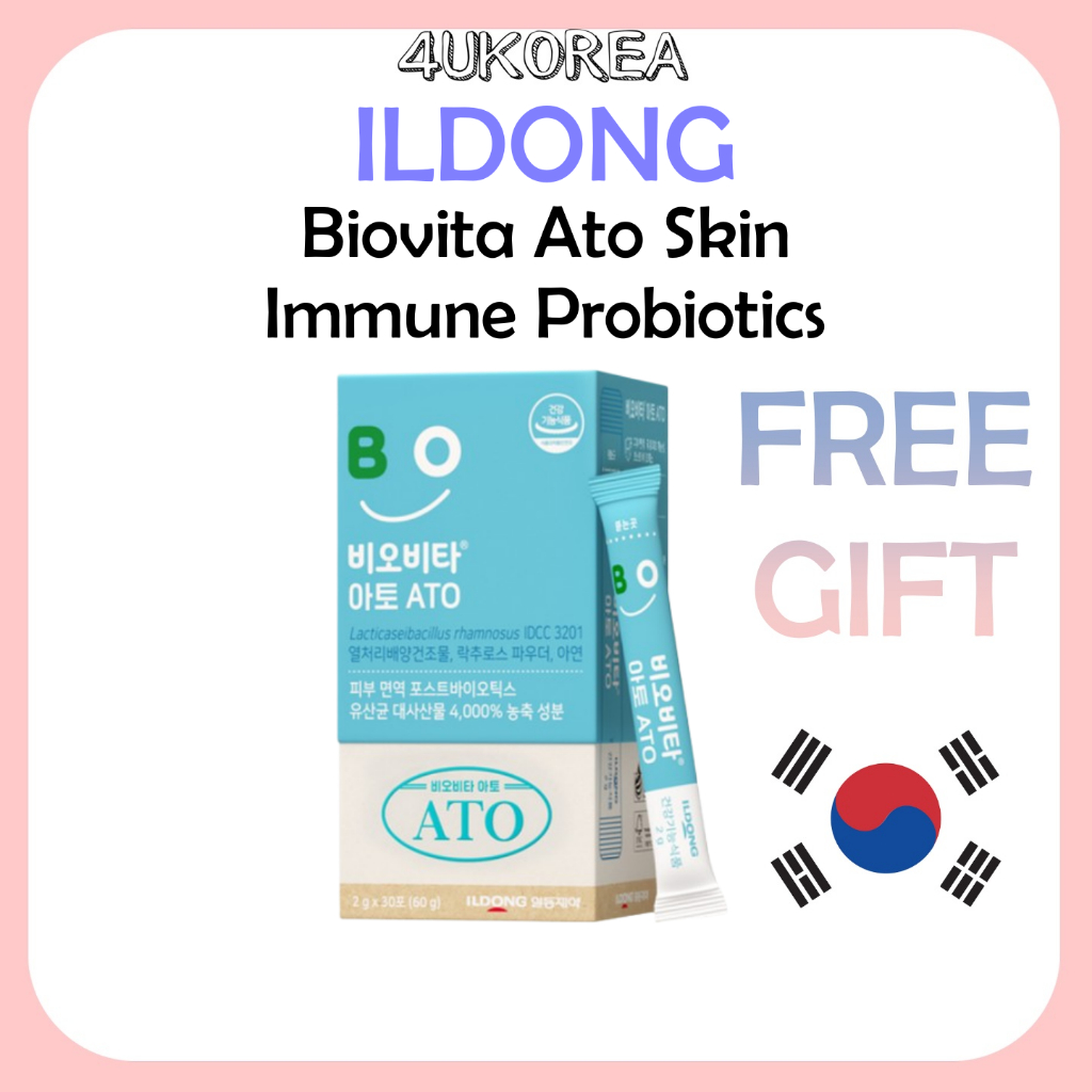 ILDONG Biovita Ato Skin Immune Probiotics โปรไบโอติกภูมิคุ้มกันผิวหนัง 2g * 30 Sachets / K-HEALTH