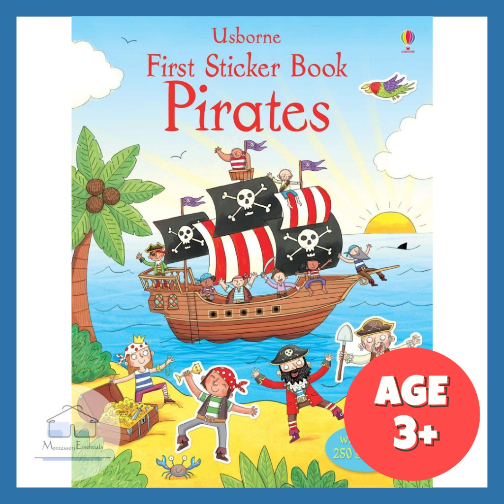 (Pirarate) Usborne Sticker Book หนังสือสติกเกอร์สําหรับเด็ก กิจกรรมสําหรับเด็ก การศึกษาปฐมวัย