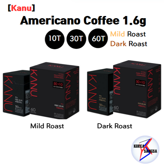 [Kanu] Americano กาแฟสําเร็จรูป 1.6g – Mild / Dark Roast (10T / 30T / 60T)
