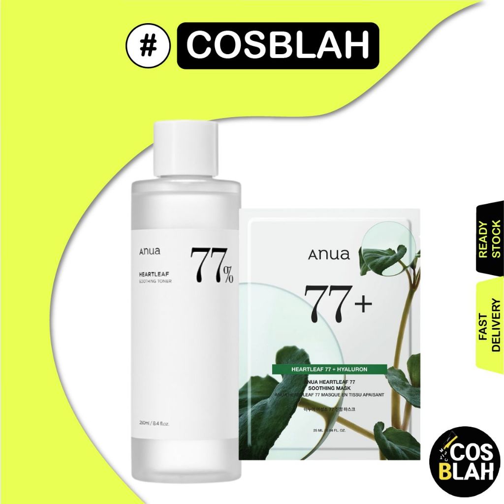 Anua Heartleaf Soothing Toner 500ml / Heartleaf 77 + Hyalron Soothing Mask (ไม่มีกล่อง)