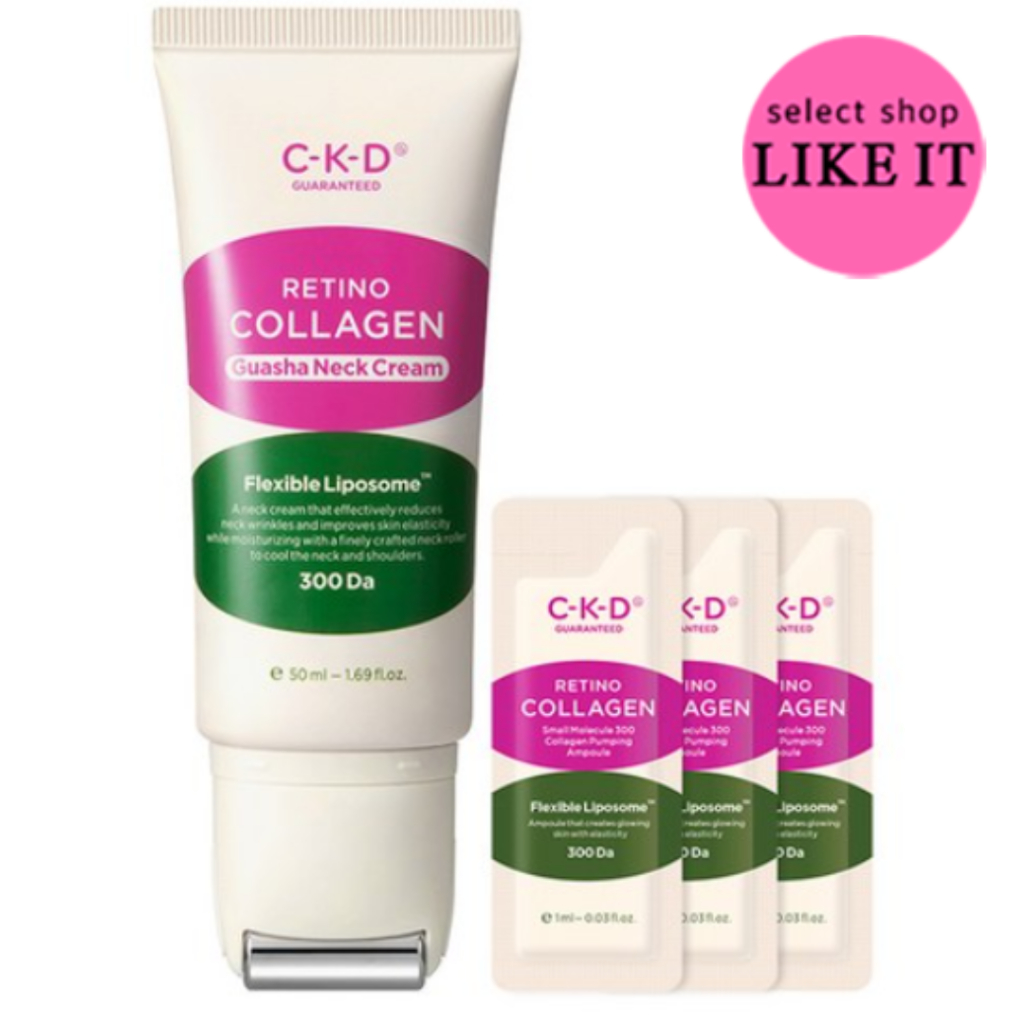 CKD Retino Collagen Low Molecular 300 Guasha Neck Cream 50mL (+Ampoule 1ml*3)