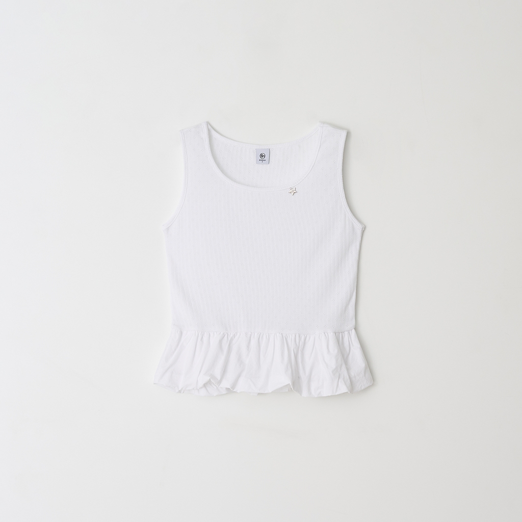 [RONRON] Eyelet Balloon Sleeveless / 3colors — صورة 6