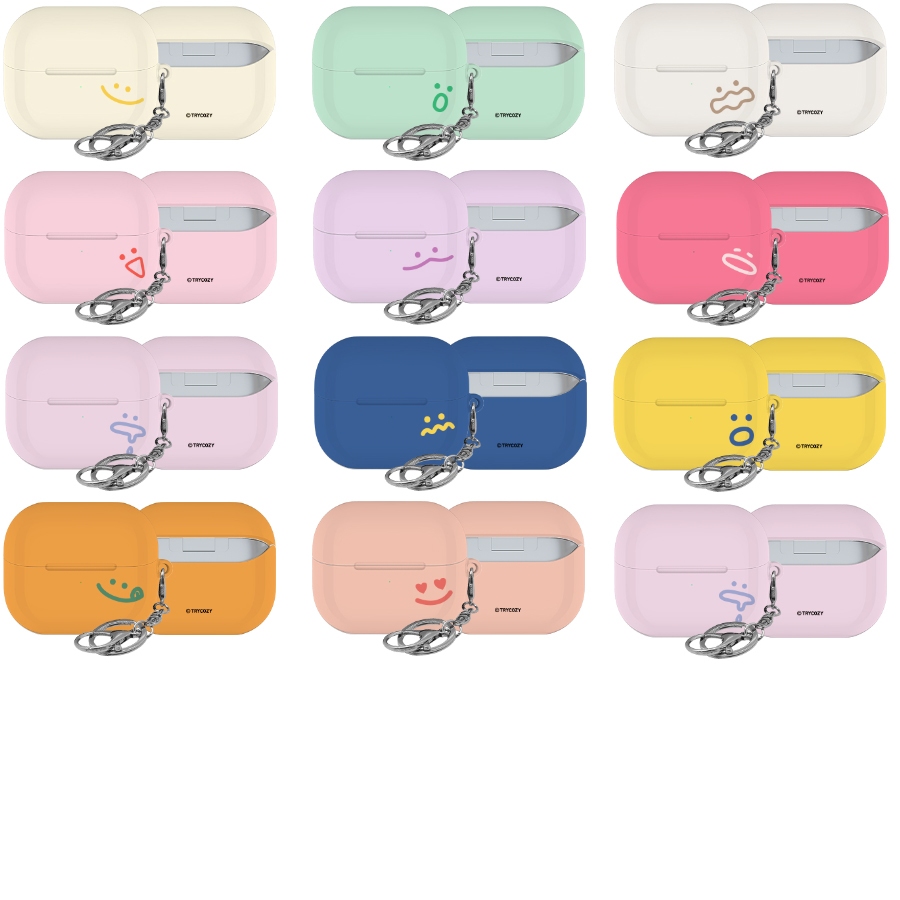 เกาหลี Galaxy {Buds3/Buds3Pro/Buds3FE/Buds2/2PRO/Live/FE}เคสพร้อมพวงกุญแจ