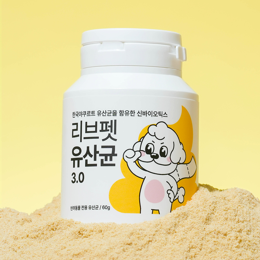 Korea LivePet โปรไบโอติกอาหารเสริมผง (60g) สําหรับสุนัขและแมว Digestive Health Puppy