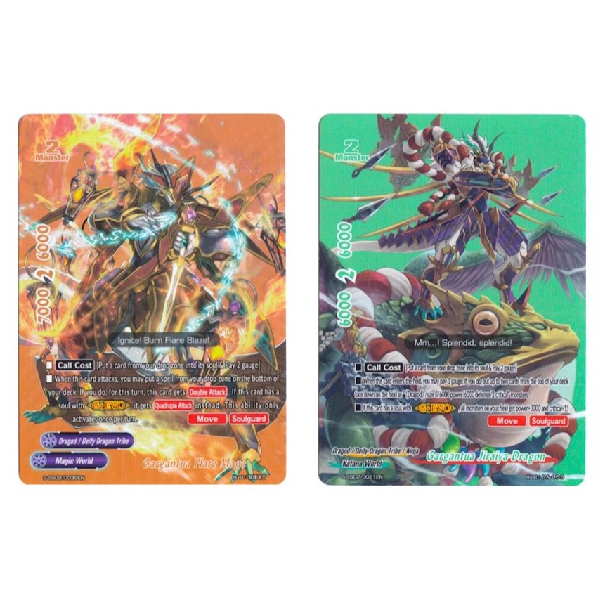 English Buddyfight Gargantua Flare Mage S-SS02/0039EN BR/Gargantua Jiraiya Dragon S-SS02/0021EN BR