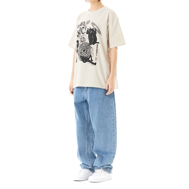 [MAHAGRID] Dont Panic Pigment T-shirt_Unisex_สไตล์เกาหลี