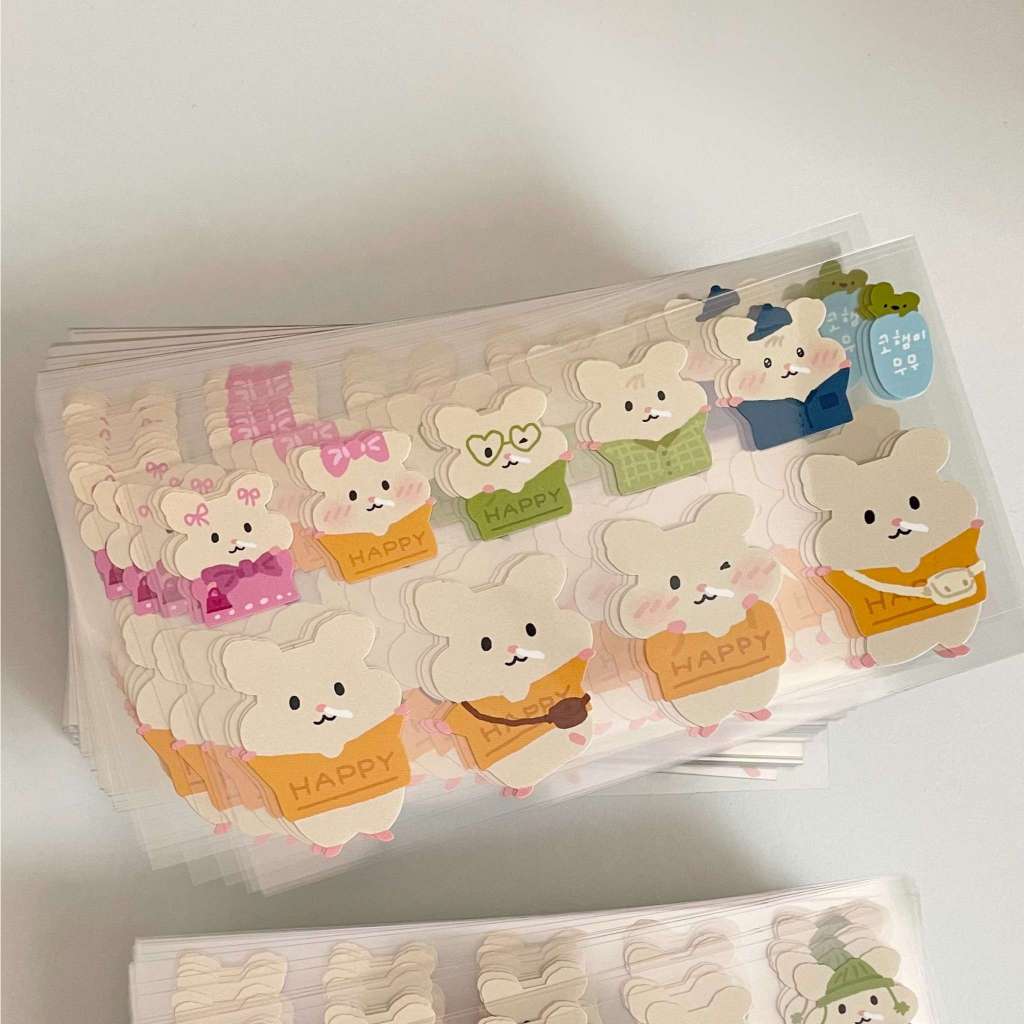 Collector MUMU – Wiggly Hamtie 7 สติ๊กเกอร์ Deco แบบถอดได้