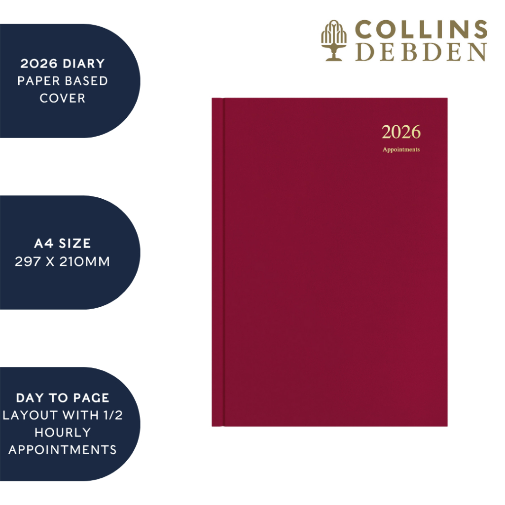 Essential - A4 Day-to-Page Diary พร้อมนัดหมาย - 2026 Calendar Year Planner