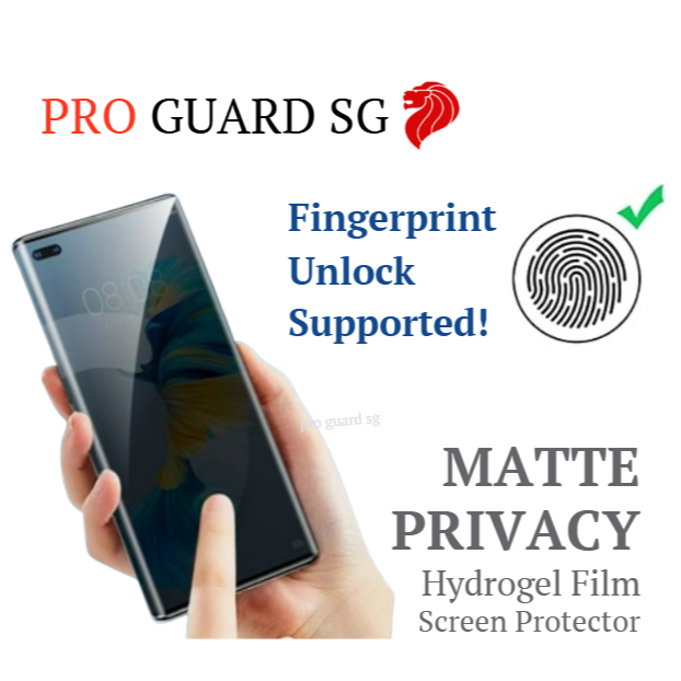 [SG] FINGERPRINT UNLOCK Matte Privacy Film Samsung S21+ S20+ Note 20 Ultra Screen Protector