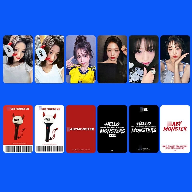 BABYMONSTER Ahyeon Photocard Set 6 ชิ้น | Hello Babymonster Exclusive Ahyeon คอลเลกชัน Photocard พิเ