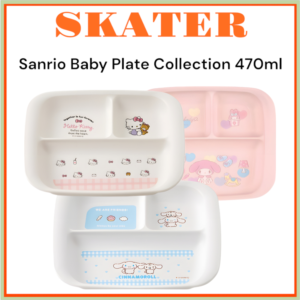 [SKATER] Sanrio Baby Plate Collection 470ml Hello Kitty,Cinnamoroll, Mymelody XP7AG