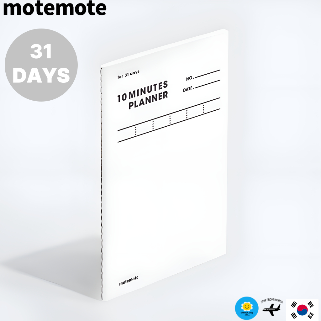 [Motemote]10 นาที Planner 31 วัน – 9 สี | ของใช้ประจําวันปิดกั้นเวลาทําง่าย | ผลิตในเกาหลี