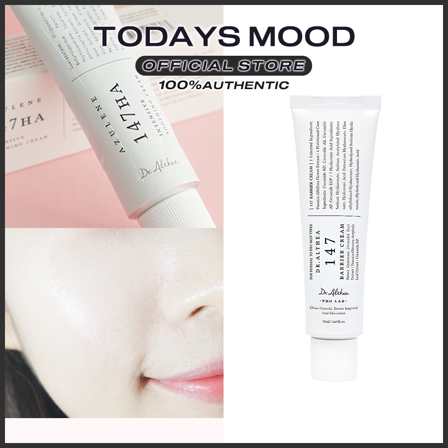 [ดร. Althea] 147 Barrier Cream 50ml | Oliveyoung Kbeauty Intensive Moisturizer ผิวแพ้ง่าย รีแพร์ ไฮเ