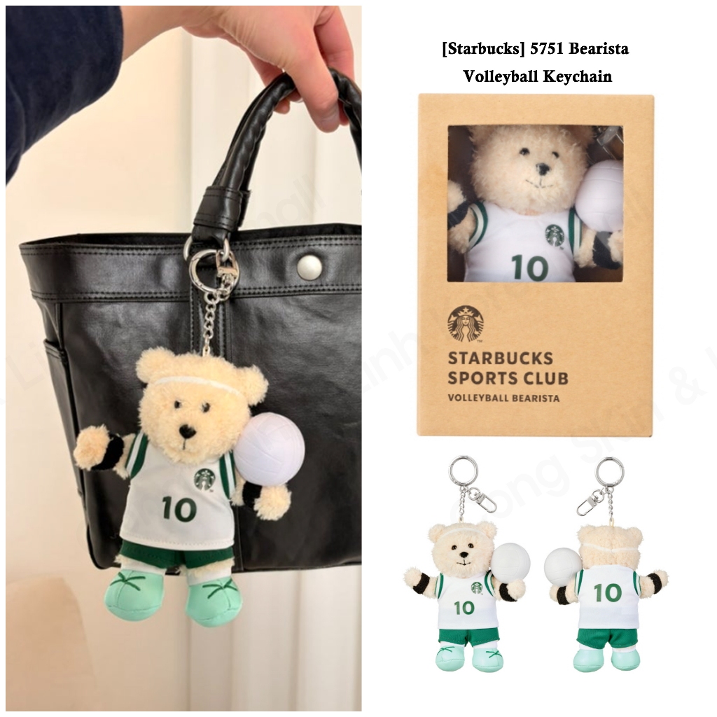 [Starbucks Korea] 5751 Bearista Volleyball Keychain