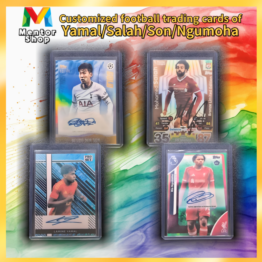 [Mentor Shop] การ์ดสะสมฟุตบอลแบบกําหนดเอง – Yamal / Salah / Son / Ngumoha (Facsimile)