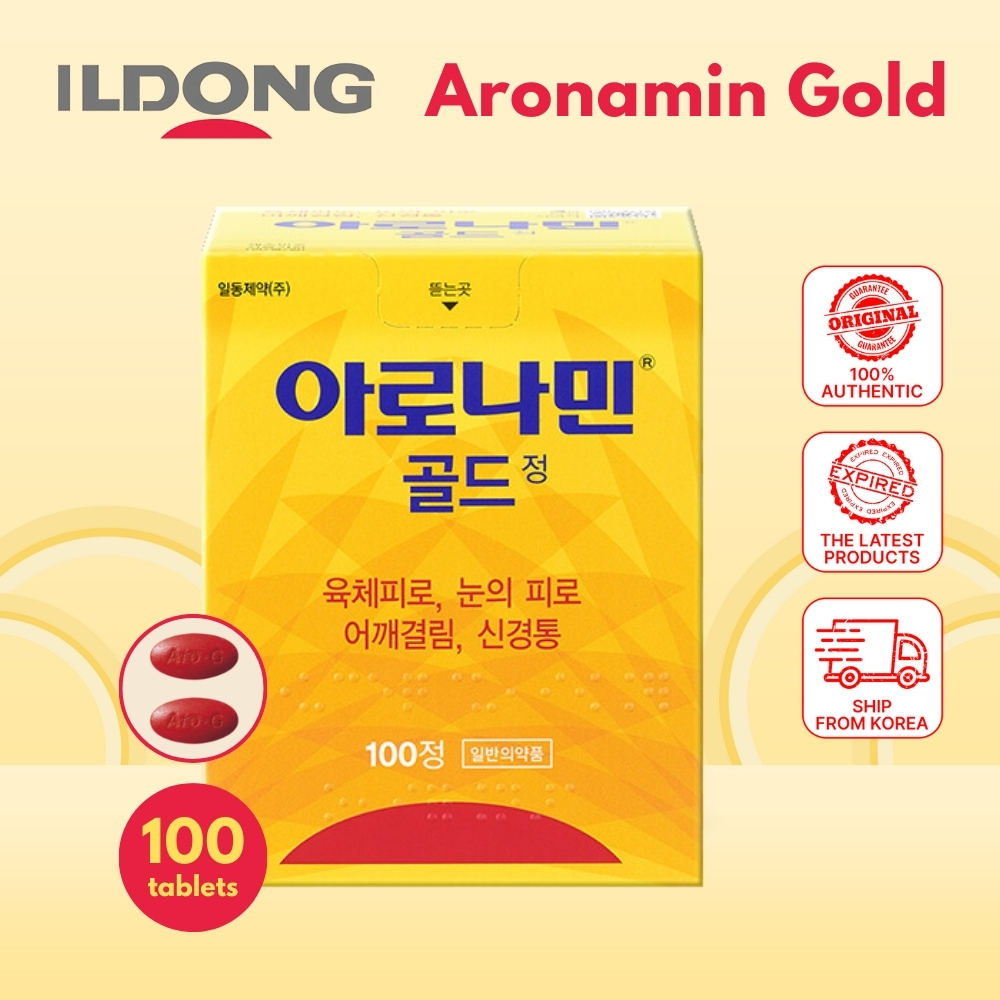 Ildong Pharma Korea เบอร์ ยอดขายอันดับ 1 วิตามิน: Aronamin Gold สําหรับการกู้คืนความเมื่อยล้า & Ener