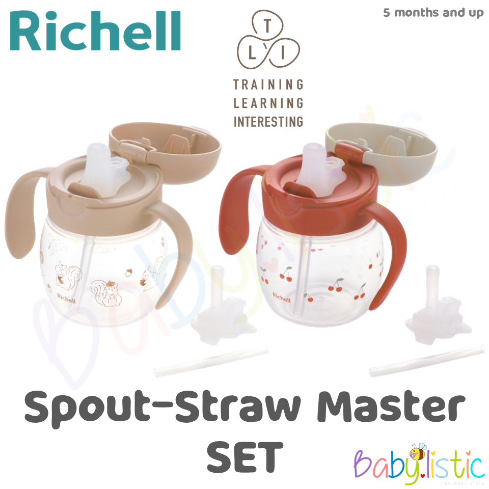 Richell TLI Spout-Straw Master Set 200ml - 5 เดือน+ [2025]