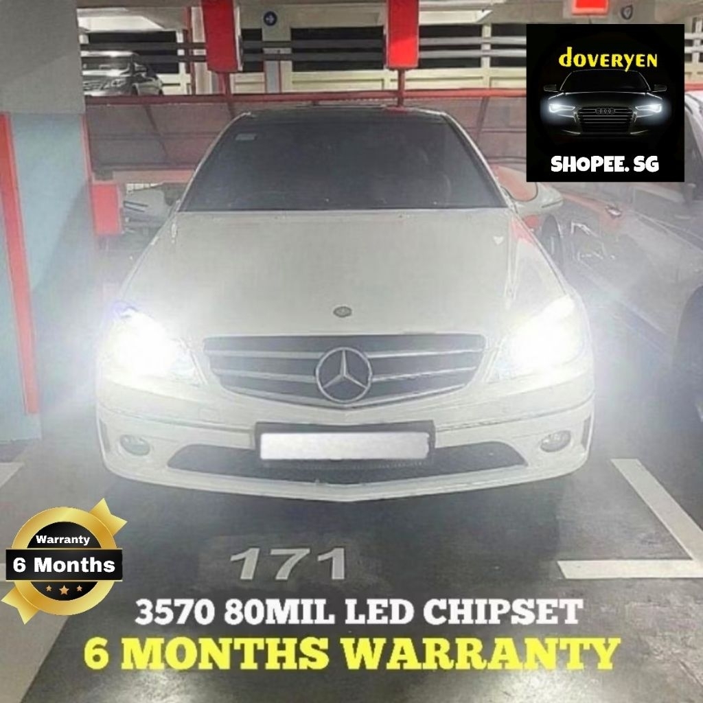 Mercedes W203 Coupe Clc 6500k สีขาว Canbus LED ไฟหน้าหลอดไฟข้อผิดพลาดฟรี - HB3 9006 H7 H8 H11 T15 T1